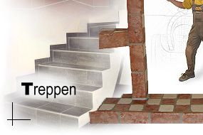 Treppen, gestaltet von Harald Hess